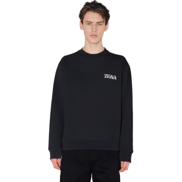 Purchase Zegna 字母印花圓領長袖衛衣 UC522A6-C872-K09