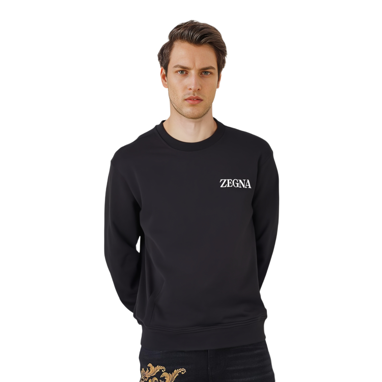 Details for Zegna 字母印花圓領長袖衛衣 UC522A6-C872-K09