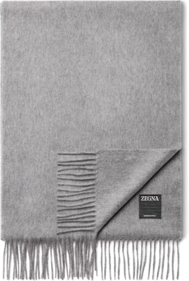 Bufanda de Cachemir Unisex Zegna Gris con Logo Bordado Estilo Pareja. E8L40S-26N-GR2 Buy Bufanda de Cachemir Unisex Zegna Gris con Logo Bordado Estilo Pareja. E8L40S-26N-GR2