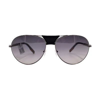 Zegna Modern Alloy Pilot Sunglasses Zeiss Lens Gunmetal for Men Fashion Series. EZ0177 08B