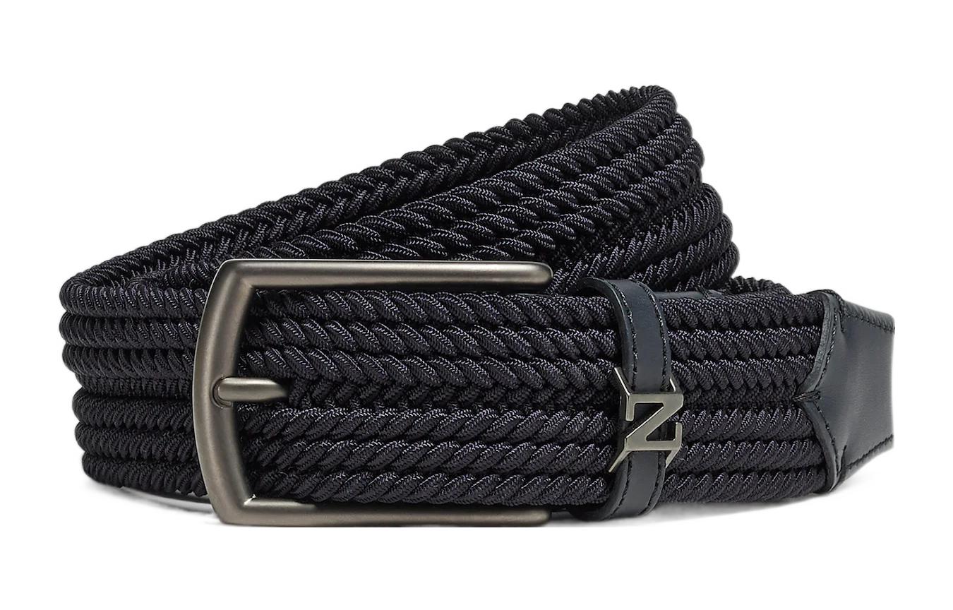 Order Zegna 海軍藍彈性人造絲編織腰帶 男女皆適用. LHTEC-B023UZ-NAV