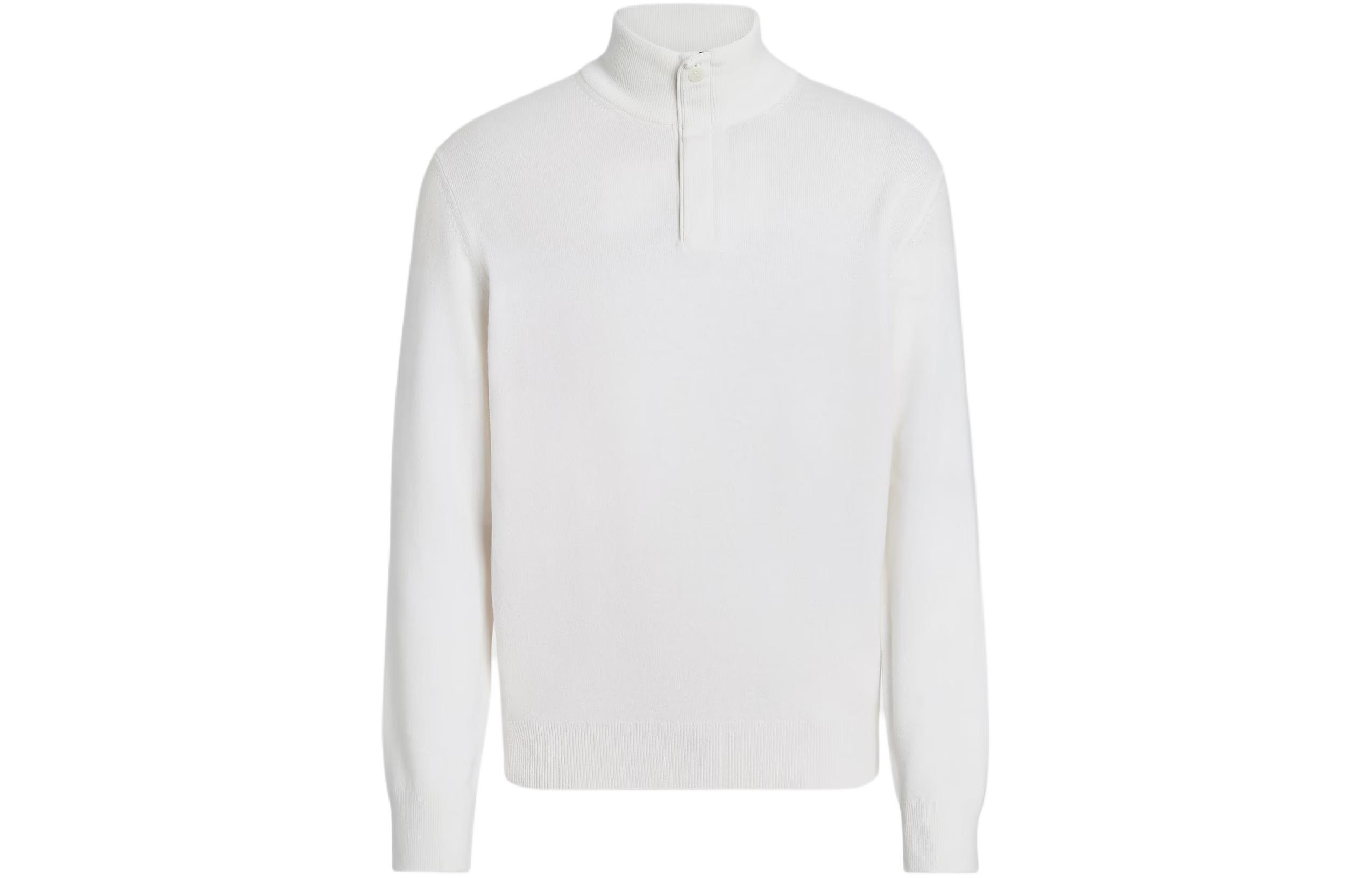 Order Jersey Zegna Oasi Cashmere Blanco Cuello Alto Cremallera Manga Larga. E8K10-127-N91