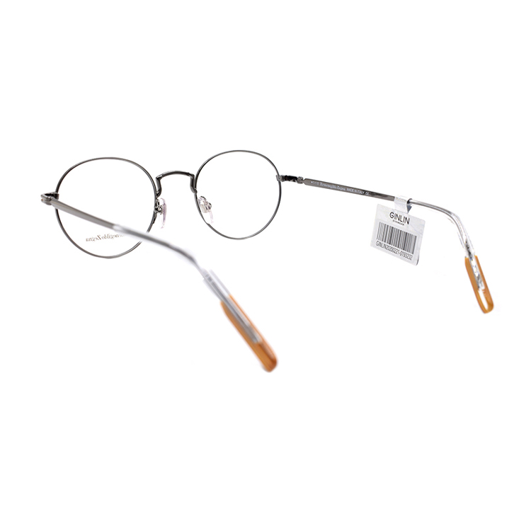 Shop 傑尼亞復古圓框商務合金光學眼鏡 男士槍灰色款 EZ5205 008