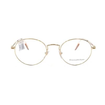 Zegna Round Frame Optical Glasses Men - Alloy Business Style Eyewear EZ5205 030