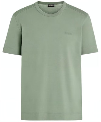 Zegna 男裝鼠尾草綠刺繡Logo圓領T恤 UD360A7-D760-V04 Buy Zegna 男裝鼠尾草綠刺繡Logo圓領T恤 UD360A7-D760-V04
