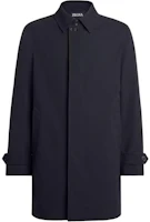 Zegna Single Button Mid-Length Solid Coat for Men E7T237-300532 Zegna Single Button Mid-Length Solid Coat for Men E7T237-300532