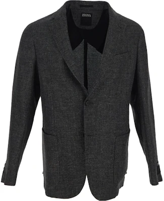 Zegna Slim Fit Solid Color Button-Up Jacket - Gray UBC18A5SDF310 Buy Zegna Slim Fit Solid Color Button-Up Jacket - Gray UBC18A5SDF310