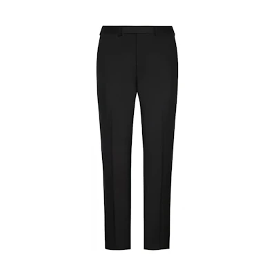 Zegna Solid Black Straight-Leg Casual Pants for Men Q19502-75TB12