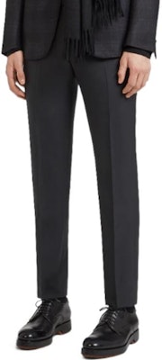 Zegna 純色中腰直筒休閒長褲 黑色 C48F01-75TB12 Purchase Zegna 純色中腰直筒休閒長褲 黑色 C48F01-75TB12