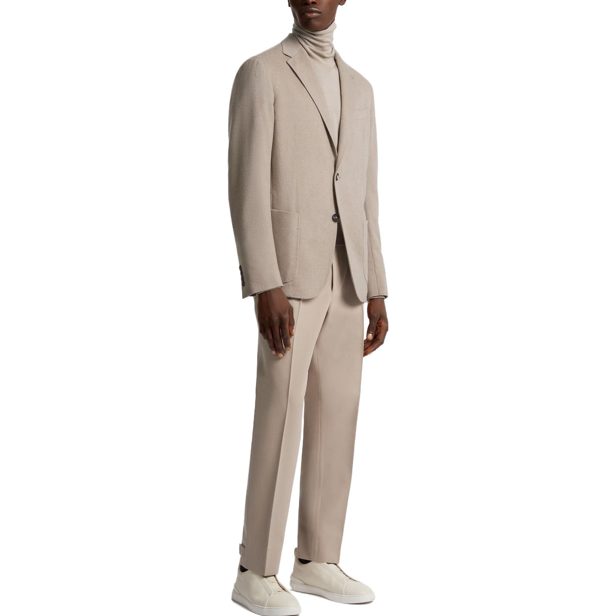 Zegna Solid Color Single Button Long Sleeve Jacket for Men UCC46A6-SDR-014 圖 3