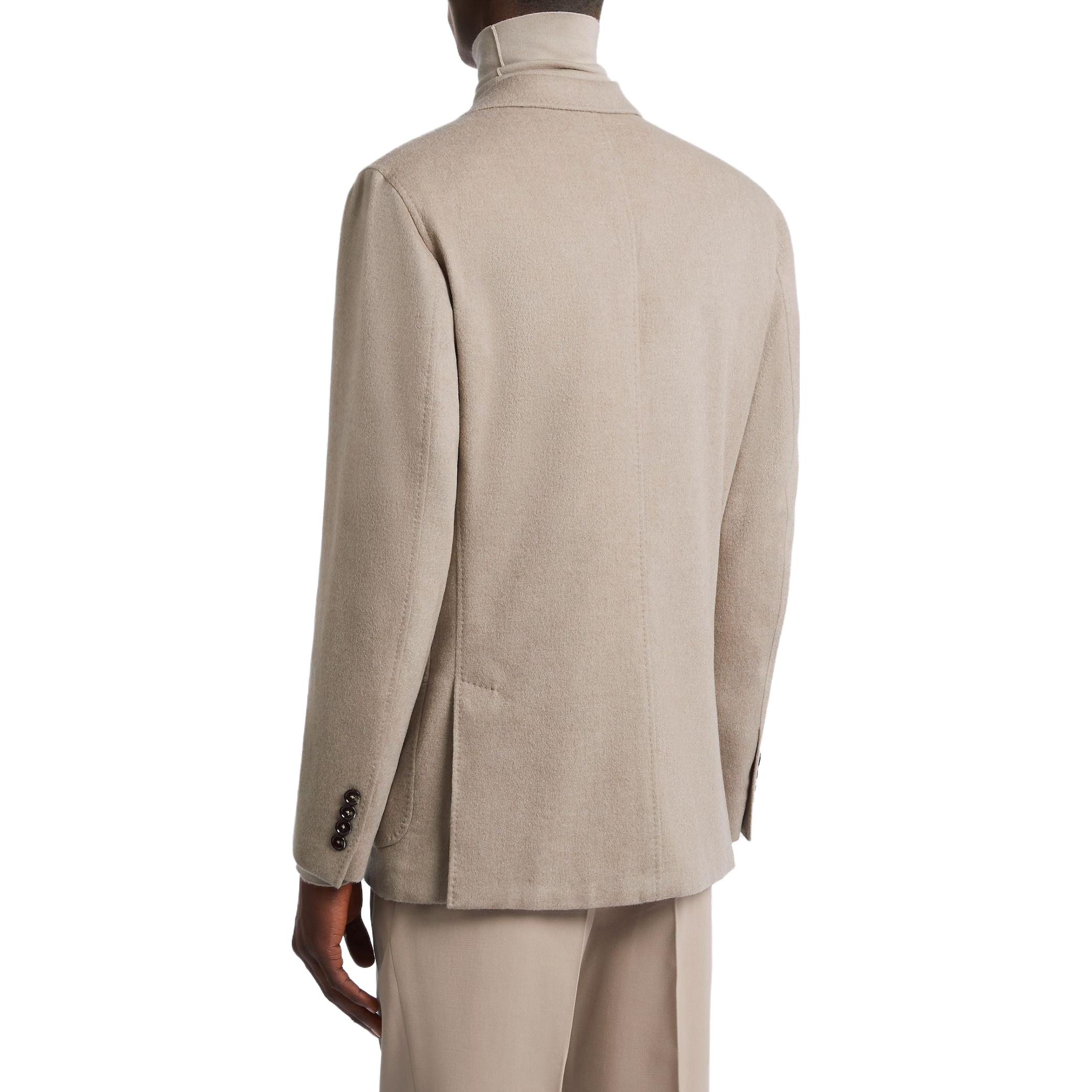 Zegna Solid Color Single Button Long Sleeve Jacket for Men UCC46A6-SDR-014 圖 4