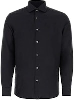 Zegna Solid Color Slim Fit Long Sleeve Shirt Blue UCX44A6S-RF5-656 Zegna Solid Color Slim Fit Long Sleeve Shirt Blue UCX44A6S-RF5-656