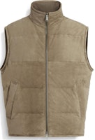 Zegna Solid Color Stand Collar Zip Vest Green Vest UEPVM-A8E184-V04 Zegna Solid Color Stand Collar Zip Vest Green Vest UEPVM-A8E184-V04