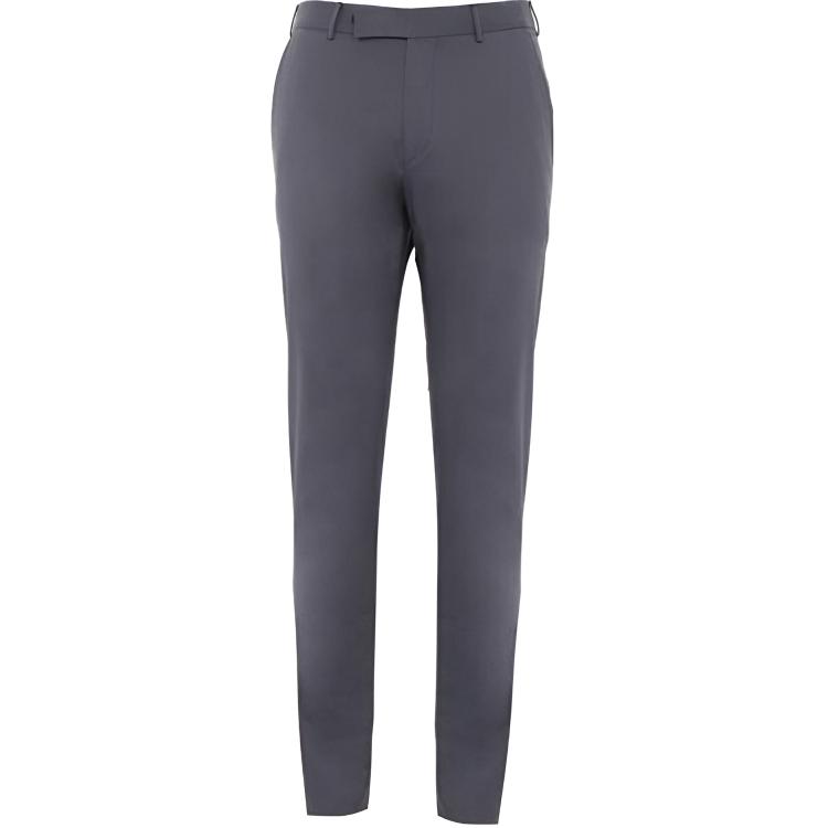 Zegna Solid Grey Straight-Leg Zipper Dress Pants for Men. 77TB12-714-F01