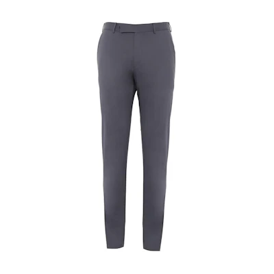 Zegna Solid Grey Straight-Leg Zipper Dress Pants for Men. 77TB12-714-F01