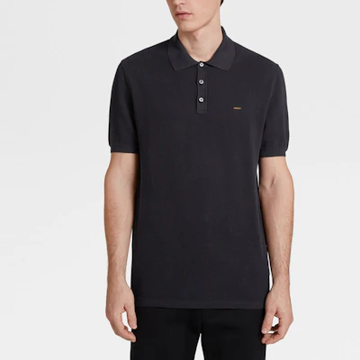 Zegna Baju Polo Logo Navy Biru Lengan Pendek. C7C96-C32-B09 Shop Zegna Baju Polo Logo Navy Biru Lengan Pendek. C7C96-C32-B09