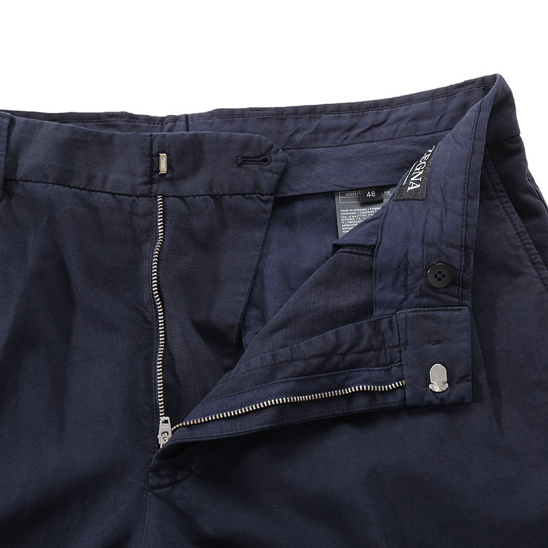 Purchase Zegna 男款中腰直筒拉鍊休閒短褲 海軍藍 UDI37A-7TB05-B09