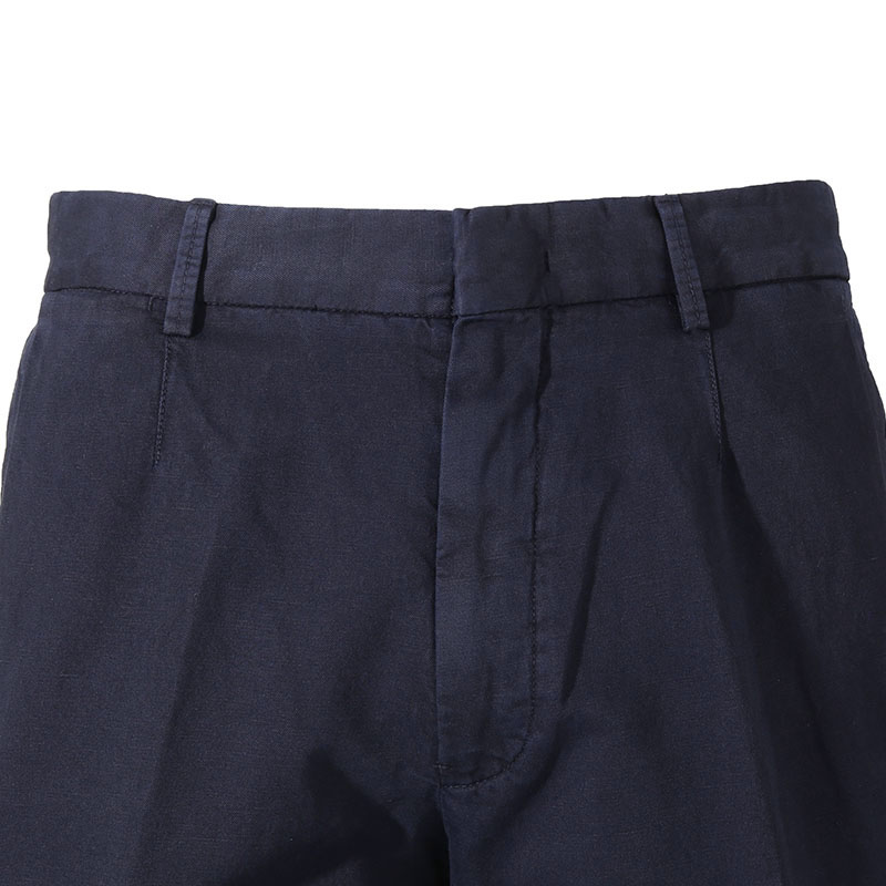 Sizing Zegna 男款中腰直筒拉鍊休閒短褲 海軍藍 UDI37A-7TB05-B09