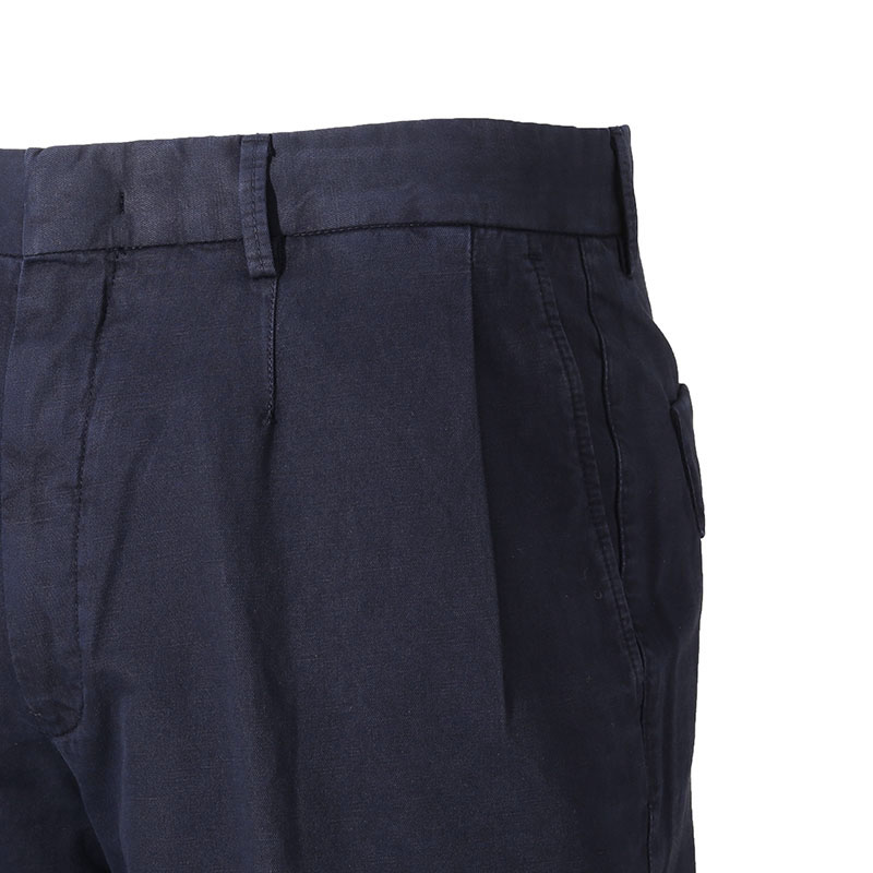 Cheap Zegna 男款中腰直筒拉鍊休閒短褲 海軍藍 UDI37A-7TB05-B09