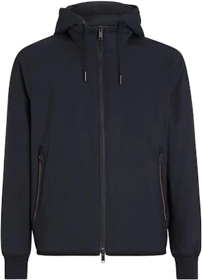 Zegna Solid Waterproof Hooded Jacket - Navy Blue UBT20-A5B115-531 Buy Zegna Solid Waterproof Hooded Jacket - Navy Blue UBT20-A5B115-531