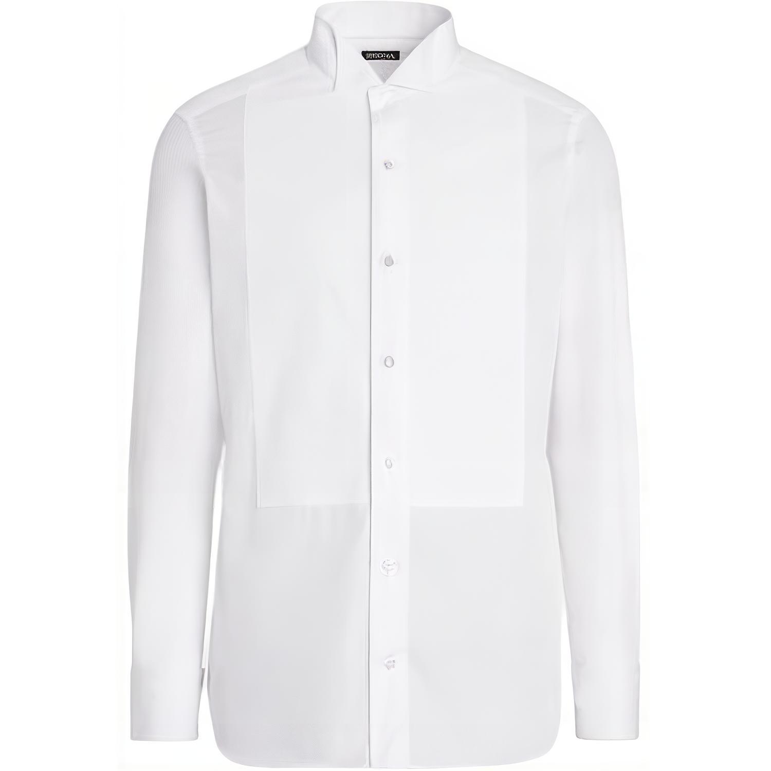 Zegna SS22  White Solid Casual Sunscreen Shirt 9MENSM-701980