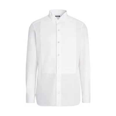 Zegna SS22 White Solid Casual Sunscreen Shirt 9MENSM-701980