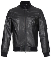 Zegna SS22 Glossy Leather Stand Collar Jacket in Black VT074-ZZ924-K09 Zegna SS22 Glossy Leather Stand Collar Jacket in Black VT074-ZZ924-K09