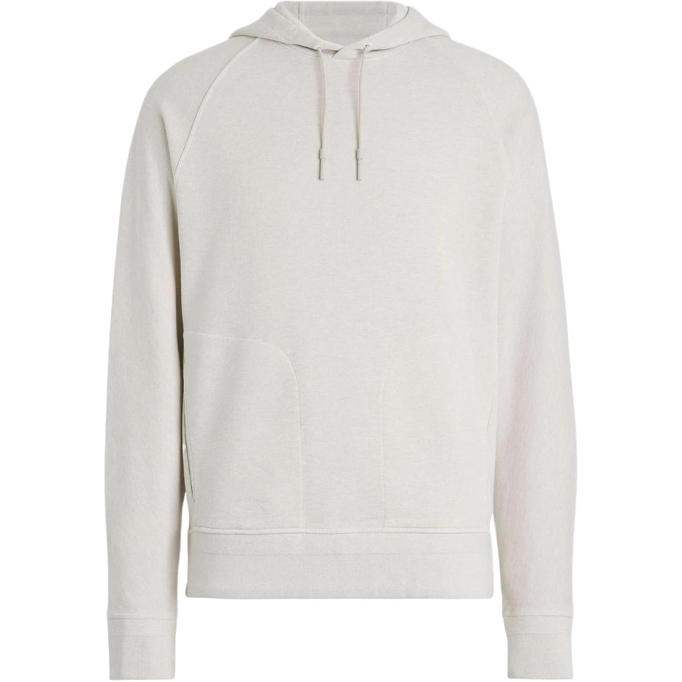 Zegna SS22 Grey Solid Drawstring Sweatshirt UZ520820N04