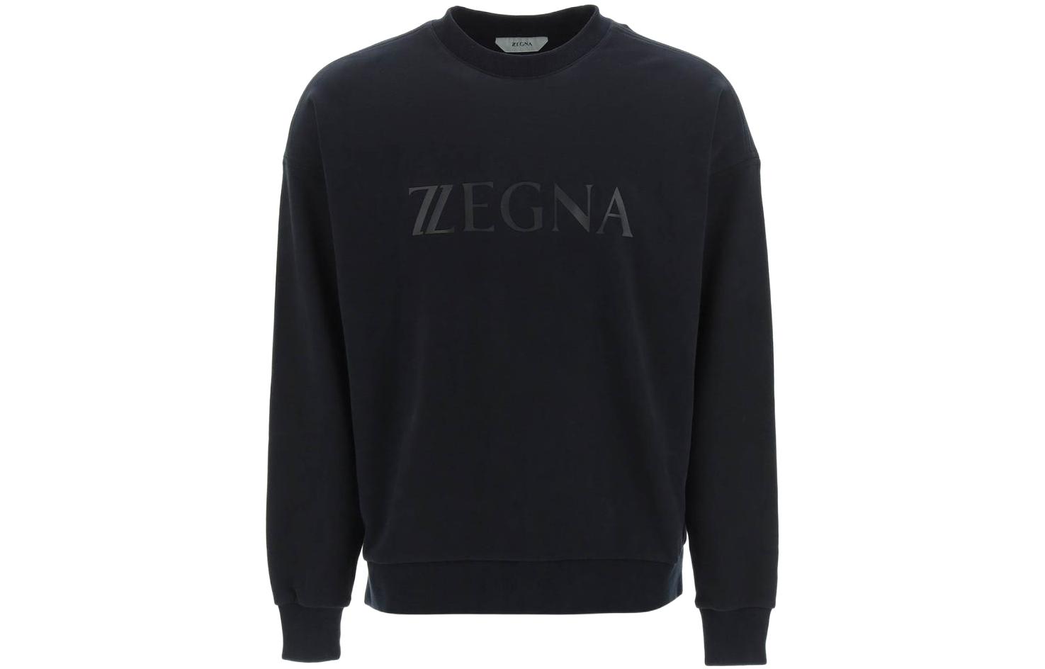 Zegna SS22 Letter Printed Gradient Pullover Sweatshirt Men’s Black VZ484-ZZ802Z-K09