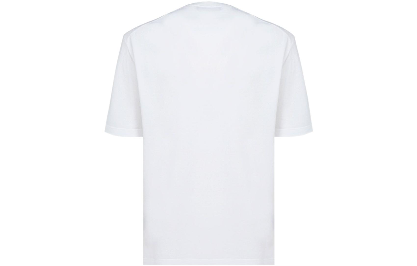 Lookbook Zegna SS22 男裝白色圓領套頭T恤。 UZC-9PC10-N00