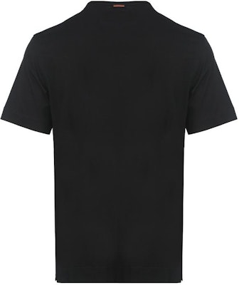 ゼニア SS23 ブラック クルーネック Tシャツ レタープリント入り E7360A5B760K09 Lookbook ゼニア SS23 ブラック クルーネック Tシャツ レタープリント入り E7360A5B760K09