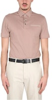 Zegna SS23 Brown Slim Fit Polo Collar Short Sleeve Polo Shirt UB392A5B752R0-450 Zegna SS23 Brown Slim Fit Polo Collar Short Sleeve Polo Shirt UB392A5B752R0-450