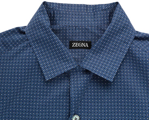 Zegna SS23 幾何印花短袖襯衫 海軍藍 單排扣款式 UBX06A5-SCP3-016 Details for Zegna SS23 幾何印花短袖襯衫 海軍藍 單排扣款式 UBX06A5-SCP3-016