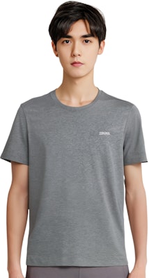 Zegna SS23 灰色字母印花圓領T恤 E7360A5-B760-K95 Details for Zegna SS23 灰色字母印花圓領T恤 E7360A5-B760-K95