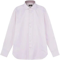 Order Zegna SS23 淡粉色字母條紋長袖襯衫。 501042A5-9MS0BA
