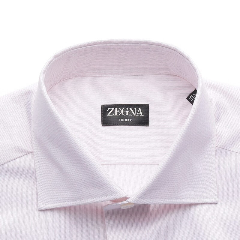 Details for Zegna SS23 淡粉色字母條紋長袖襯衫。 501042A5-9MS0BA