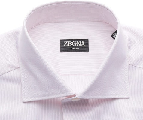 Zegna SS23 淡粉色字母條紋長袖襯衫。 501042A5-9MS0BA Details for Zegna SS23 淡粉色字母條紋長袖襯衫。 501042A5-9MS0BA