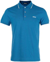 Zegna SS23 Logo Embroidered Short Sleeve Polo Shirt Light Blue UB358A5B746-T06 Zegna SS23 Logo Embroidered Short Sleeve Polo Shirt Light Blue UB358A5B746-T06