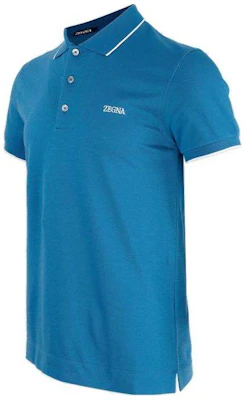 Zegna SS23 Kaos Polo Lengan Pendek Bordir Logo Biru Muda. UB358A5B746-T06 Shop Zegna SS23 Kaos Polo Lengan Pendek Bordir Logo Biru Muda. UB358A5B746-T06