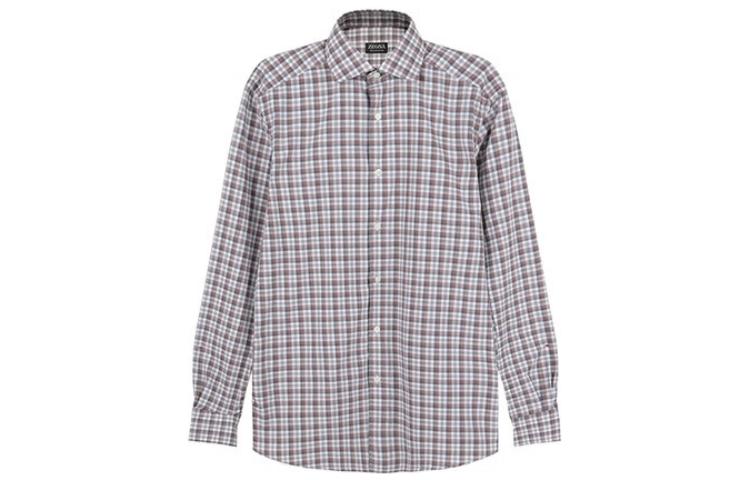 Zegna SS23  Plaid Print Single-Breasted Casual Long Sleeve Shirt Multicolor UBX21A5-SRF5-925