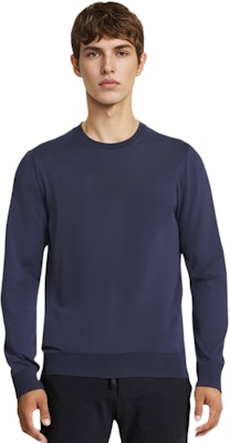 Zegna SS23 Suéter Color Sólido Cuello Redondo Manga Larga - Azul Marino UBC90A5-110-B09 Shop Zegna SS23 Suéter Color Sólido Cuello Redondo Manga Larga - Azul Marino UBC90A5-110-B09