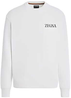 Zegna SS23 白色字母印花長袖圓領衛衣。 UB522A5-B872N01 Buy Zegna SS23 白色字母印花長袖圓領衛衣。 UB522A5-B872N01