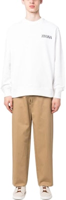 Zegna SS23 白色字母印花長袖圓領衛衣。 UB522A5-B872N01 Lookbook Zegna SS23 白色字母印花長袖圓領衛衣。 UB522A5-B872N01