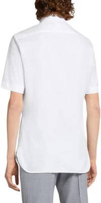 Zegna SS23 白色短袖休閒單排扣襯衫 CT1090-8MS0JI Sizing Zegna SS23 白色短袖休閒單排扣襯衫 CT1090-8MS0JI