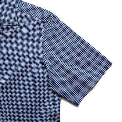 제냐 SS23 기하학 프린트 네이비 반소매 싱글 브레스티드 셔츠 남성. UBX06A5-SCP3-010 Purchase 제냐 SS23 기하학 프린트 네이비 반소매 싱글 브레스티드 셔츠 남성. UBX06A5-SCP3-010