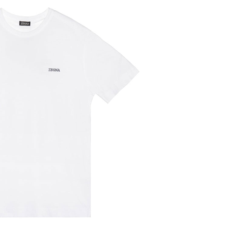 Sizing Zegna SS23 字母印花短袖圓領T恤 白色 男裝 E7360A5-B760-N00
