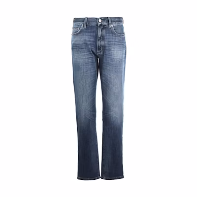 Zegna SS23 Mid-Rise Straight-Leg Washed Denim Jeans Men’s Blue UBI87A5CITY-003