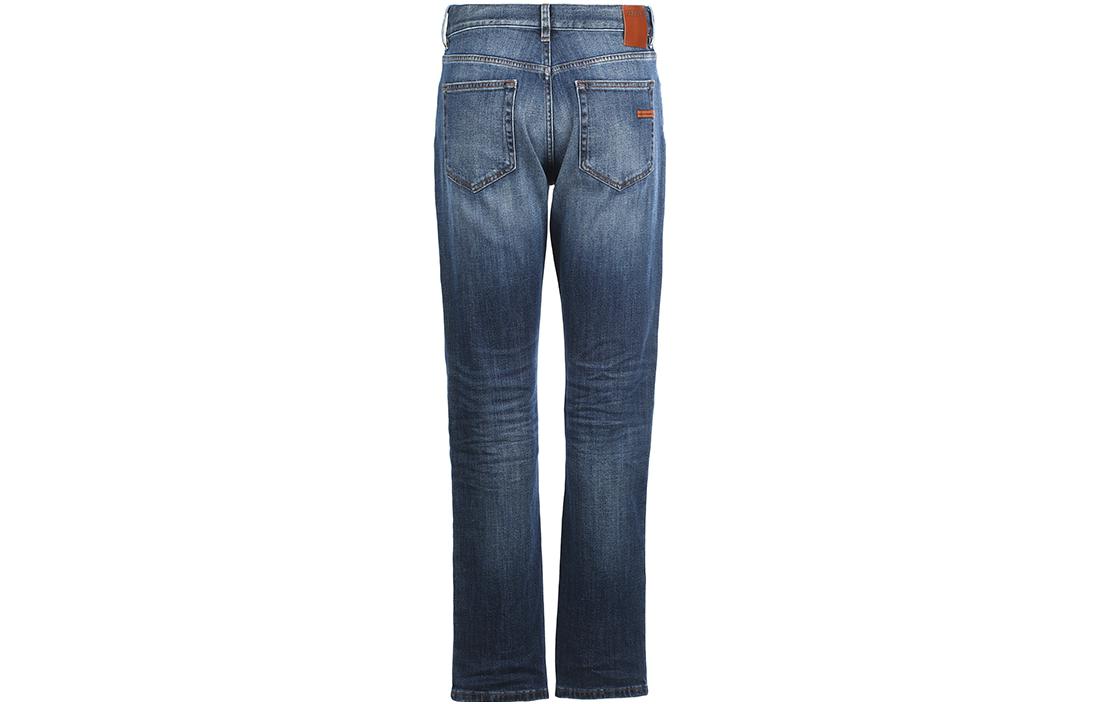 Lookbook Zegna SS23 中腰直筒水洗牛仔褲 男士藍色 UBI87A5CITY-003