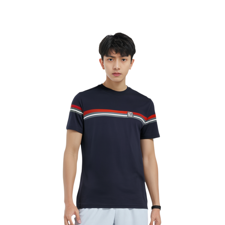 Lookbook Zegna SS23 男士黑色條紋短袖圓領T恤 VS379-ZZT629-6TB