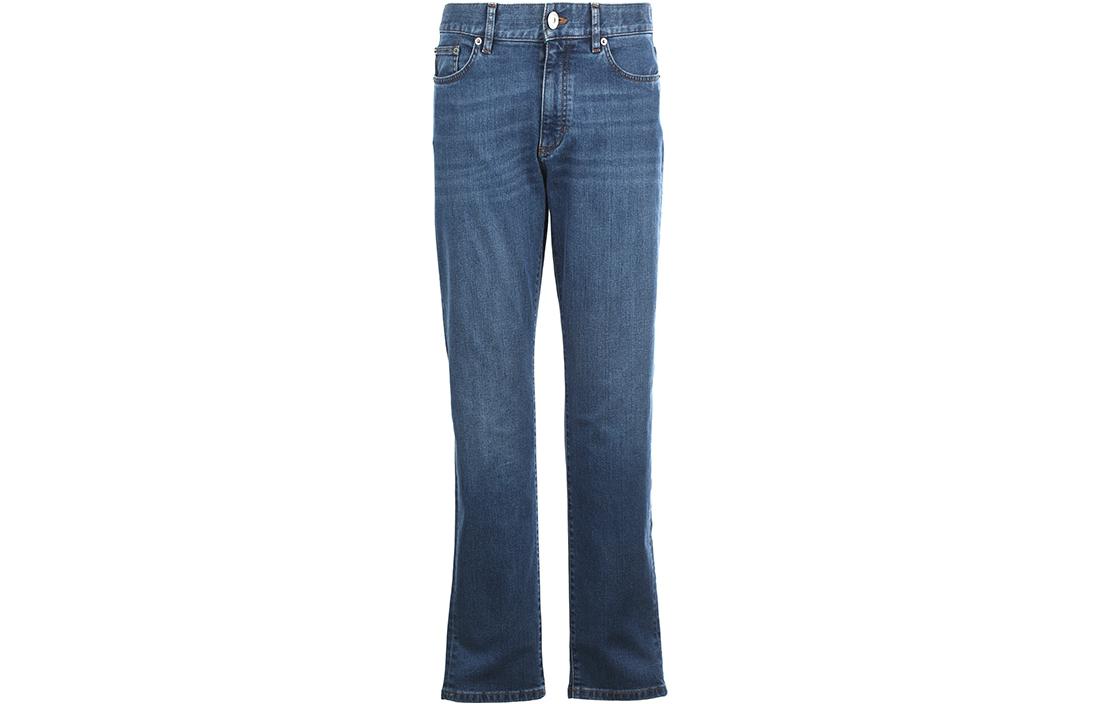 Zegna SS23 Washed Straight-Leg Jeans  Blue Denim. UBI78A5CITY-002